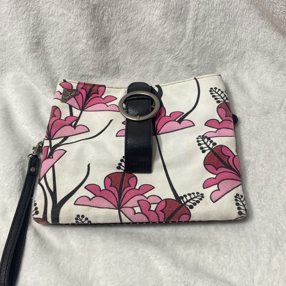 Floral Pink and Black Wristlet Clutch from Roxy - Picture 9 of 15